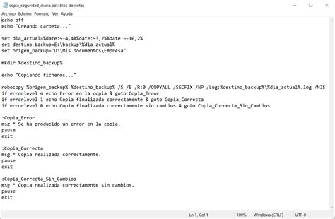 crear copias con robocopy